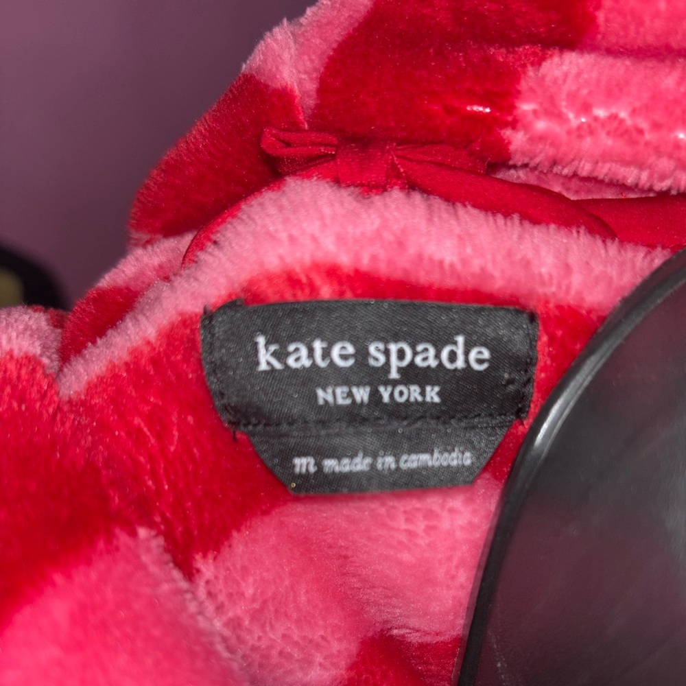 kate spade Pink and Hot Pink Striped Plush Robe - Picture 3 of 3